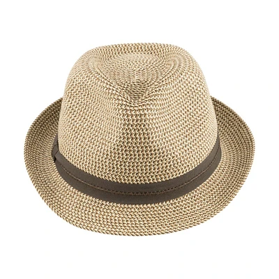 Bellezza Fedora Straw Hat - Brown - Assorted