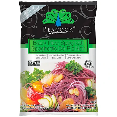 Peacock Black Rice Spaghetti - 200g