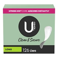 U by Kotex Clean & Secure Pantyliners - Long