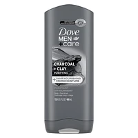 Dove Men+Care Elements Charcoal & Clay Body and Face Wash - 400ml