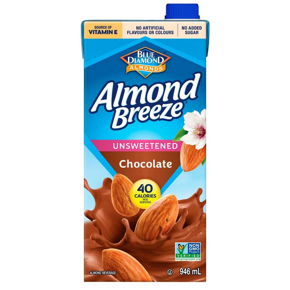 Blue Diamond Almond Breeze Chocolate - Unsweetened - 946ml