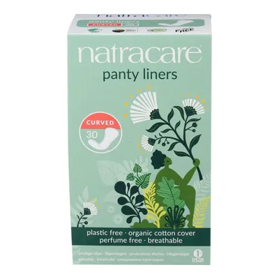 Natracare Natural Panty Liners - Curved - 30's