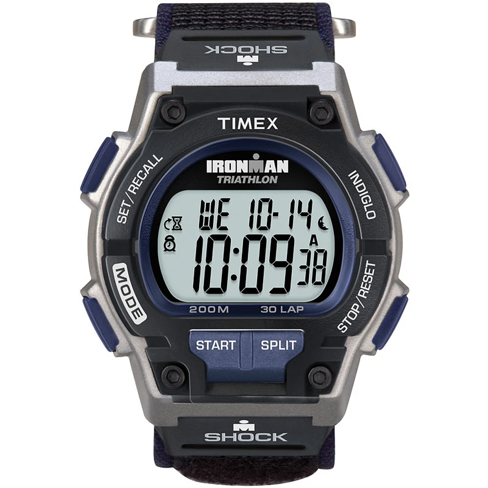 Timex Ironman Triathlon 30 Lap Watch - Silver/Dark Blue - 5K198