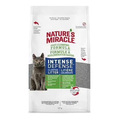 Nature's Miracle Intense Defense Cat Litter - Clumping Clay - 9.07kg
