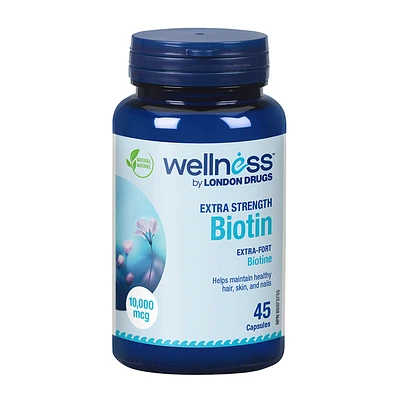 Wellness by London Drugs Extra Strength Biotin - 10,000mcg - 45s