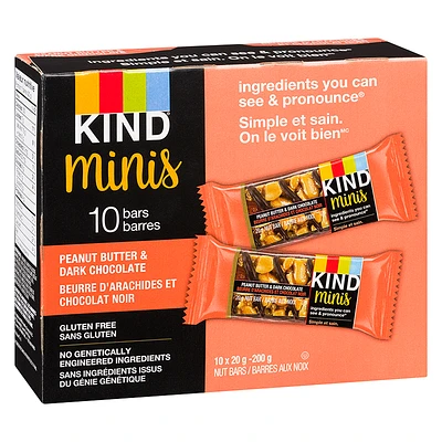 Kind Mini Bars - Peanut Butter & Dark Chocolate - 10 Pack