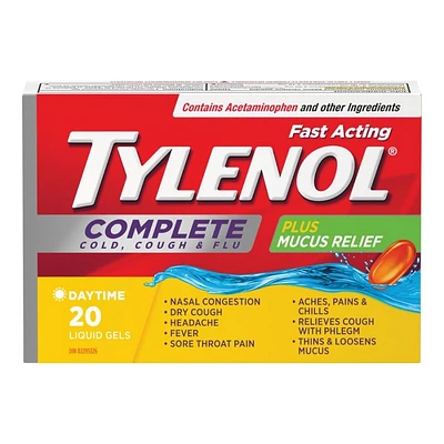 Tylenol* Complete Cold, Cough & Flu Liquid Gel Capsules - 20's� �