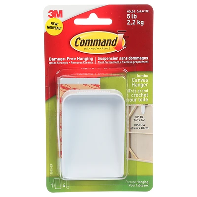 Command Jumbo Canvas Hanger - Single