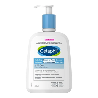 Cetaphil Hydrating Cream-to-Foam Cleanser - 473ml