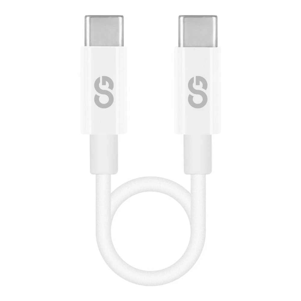 LOGiiX Sync & Charge Shortie USB-C to USB-C Cable - White - 30cm