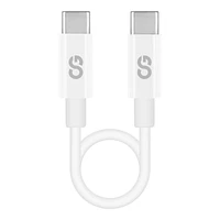 LOGiiX Sync & Charge Shortie USB-C to USB-C Cable - White - 30cm