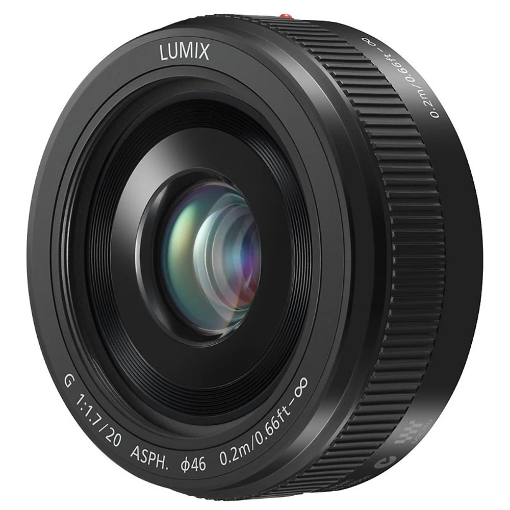 Panasonic LUMIX 20mm F1.7 Pancake Lens - Black - HH020A