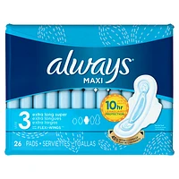 Always Maxi Extra Pads - Size 3 Extra Long Super - 26s