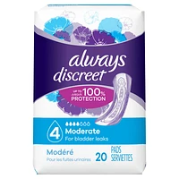 Always Discreet Pads Moderate Regular Length - 20s