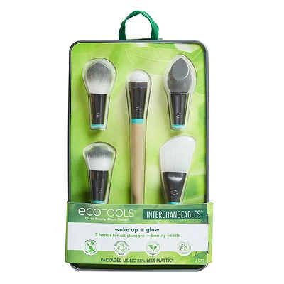 EcoTools Interchangeables Wake Up and Glow Brush Set - 6 piece