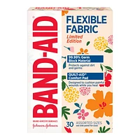 BAND-AID Flexible Fabric Bandages - Wildflower - Assorted - 30's