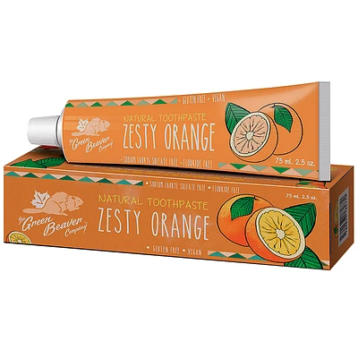 The Green Beaver Company Natural Toothpaste - Zesty Orange - 75ml
