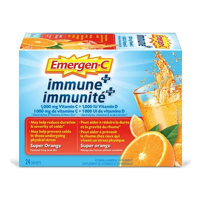 Emergen-C Immune Plus - Super Orange - 24s