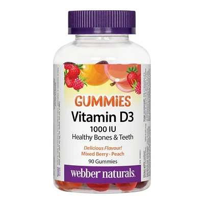 Webber Naturals Vitamin D3 Gummies - 1000IU - 90s