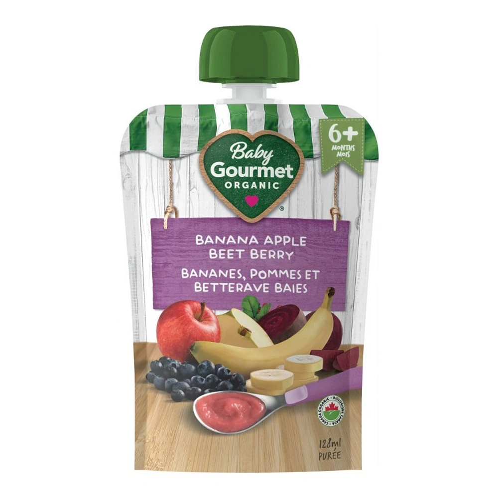 Baby Gourmet Baby Food - Banana Apple Beet Berry - 128ml