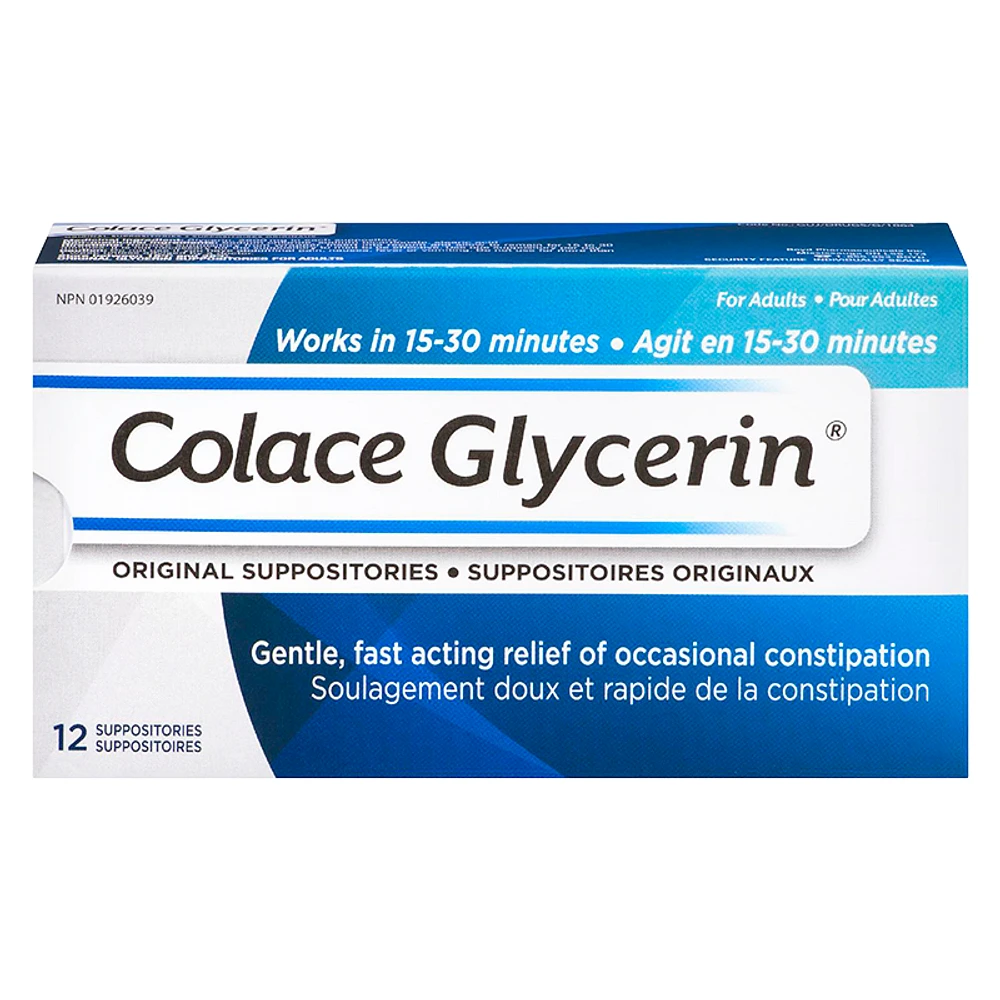 Colace Glycerin Suppositories - 12s