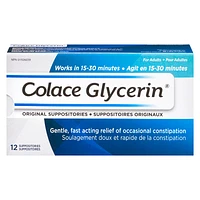 Colace Glycerin Suppositories - 12s