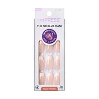 Kiss ImPRESS Peel & Press Bare French False Nails Kit