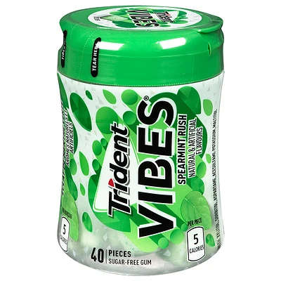 Trident Vibes Gum - Spearmint Rush - 40 pieces