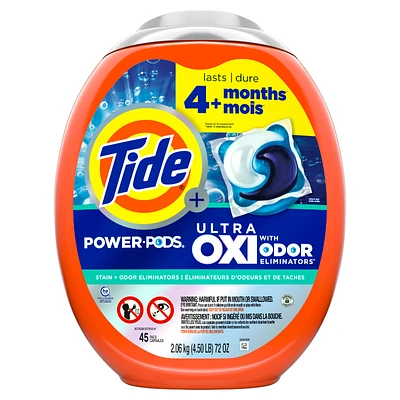 Tide Pods Ultra Oxi with Odor Eliminators Liquid Laundry Detergent - 45s