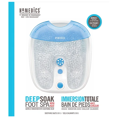 HoMedics Deep Soak Foot Spa with Heat - FB-65-CA