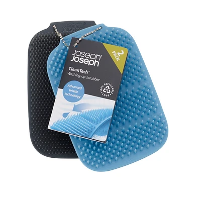 Joseph Joseph CleanTech Washing-Up Scrubber Set - Blue - 2 pack