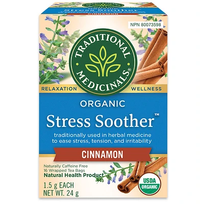 Traditional Medicinals Stress Soother Organic Tea - Cinnamon - 16's