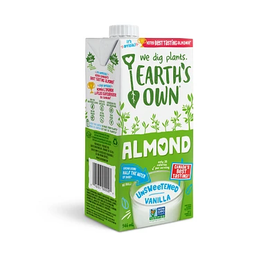 Earth's Own Almond Milk - Unsweetened Vanilla - 946ml