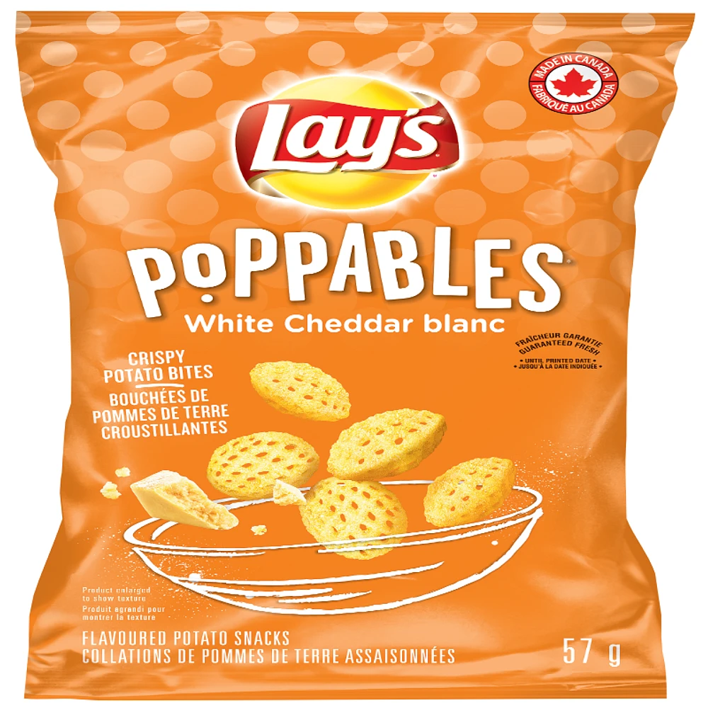 Lay's Poppables Potato Snacks - White Cheddar - 57g