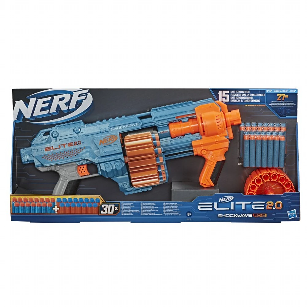 Nerf Elite 2.0 Shockwave RD-15 Toy Blaster