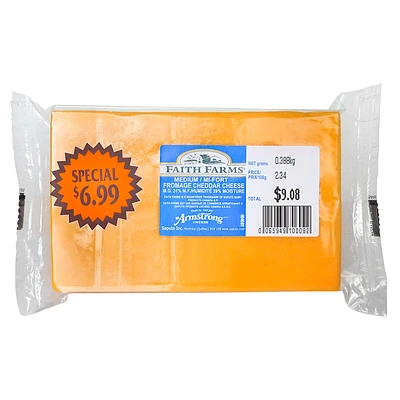 Faith Farms Medium Cheddar - 380g