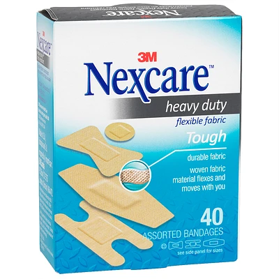 3M Nexcare Heavy Duty Fabric Bandages - 40s
