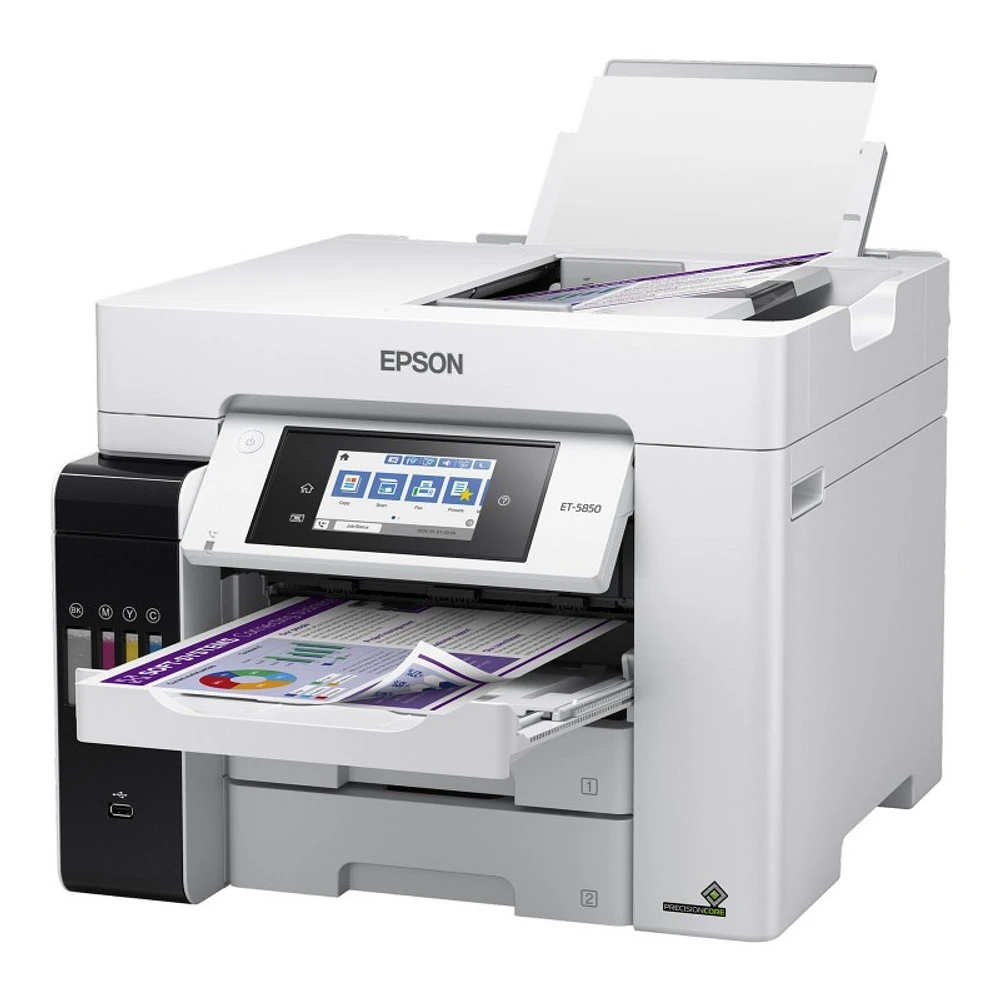 Epson EcoTank ET-5850 Wireless All-in-One Colour Multifunction Ink-Jet Printer - C11CJ29201