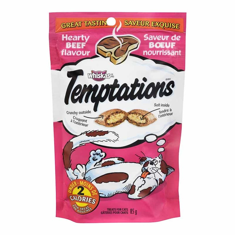 Whiskas Temptations Treats for Cats - Hearty Beef - 85g