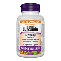 Webber Naturals Ultra Strength Turmeric Curcumin Vegetarian Capsules - 32,500mg - 30's