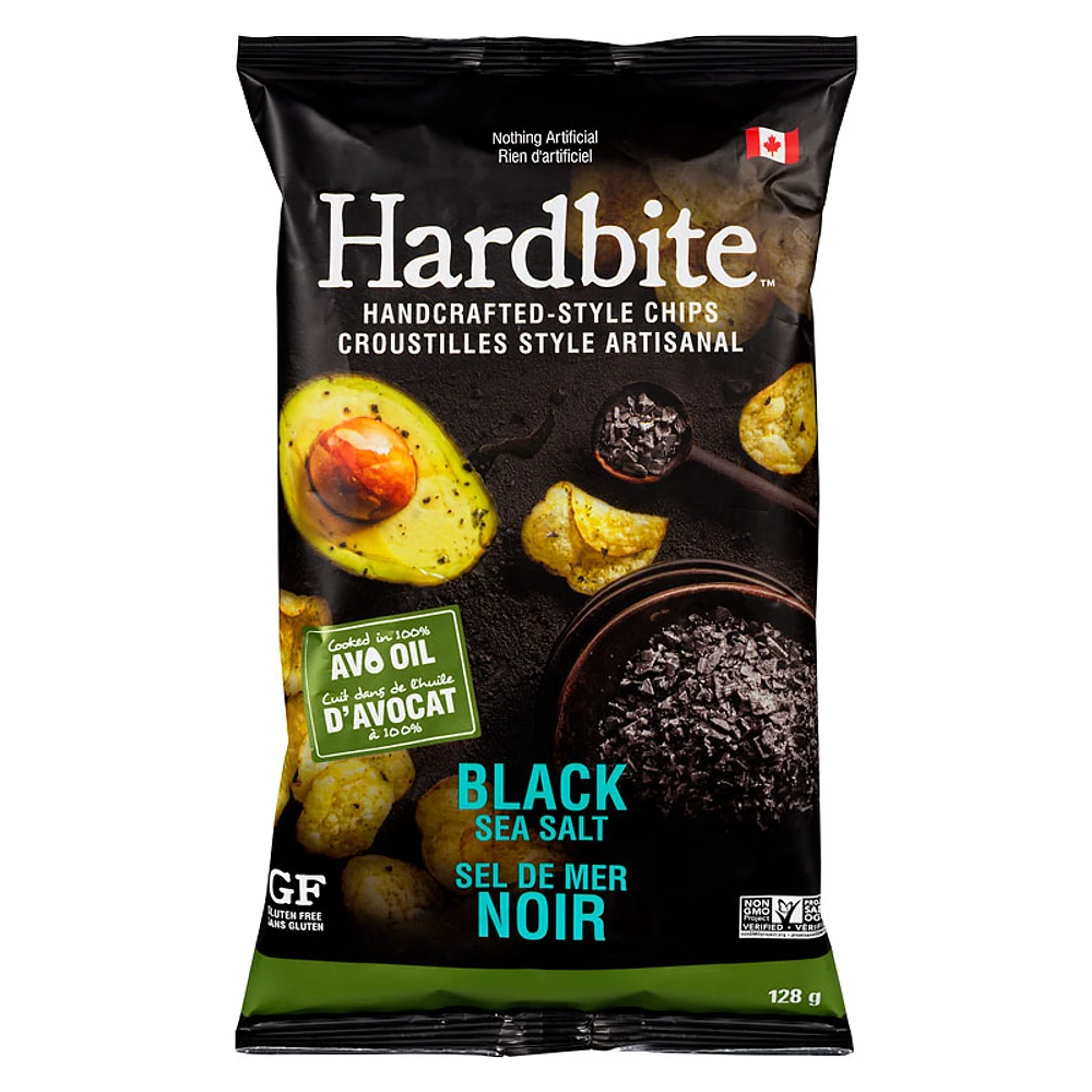 Hardbite Chips - Black Sea Salt - 128g