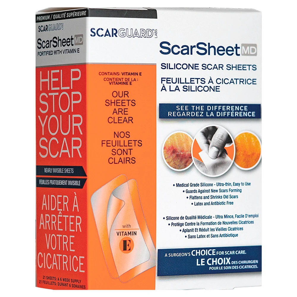 ScarGaurd ScarSheet MD Silicone Scar Sheets - 21s