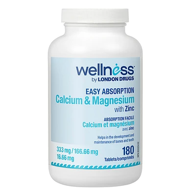 Wellness by London Drugs Calcium & Magnesium with Zinc - 180s
