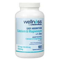 Wellness by London Drugs Calcium & Magnesium with Zinc - 180s