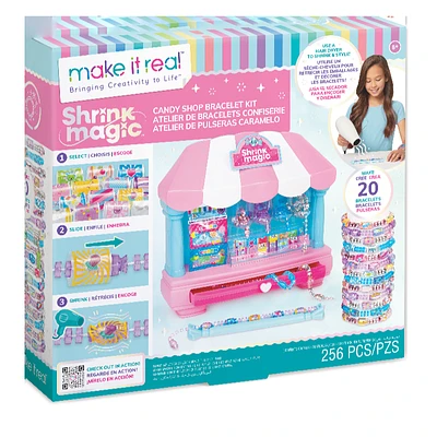 Make It Real Shrink Magic Candy Shop Bracelet Kit - 256 pieces - 10 x 3.2 x 10.6 Inches