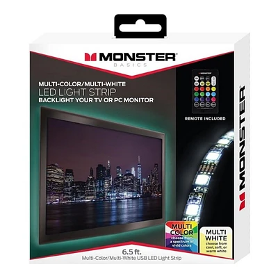 Monster Basics LED Light Strip - Multi-Colour - 1.98m