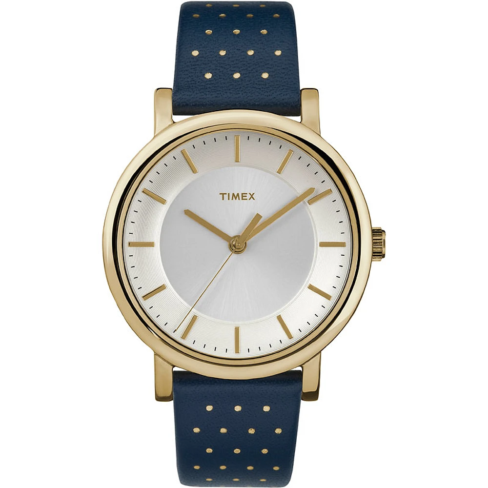 Timex Main St. Collection Watch - Blue/Gold - TW2R27600ZA