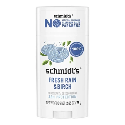 Schmidt's Signature Natural Deodorant - Fresh Rain & Birch - 75g