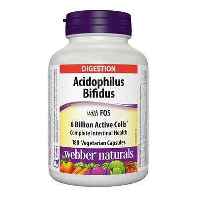 Webber Naturals Probiotic Acidophilus with Bifidus & FOS - 180s