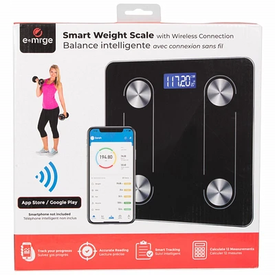 Emrge Smart Weight Scale - Black
